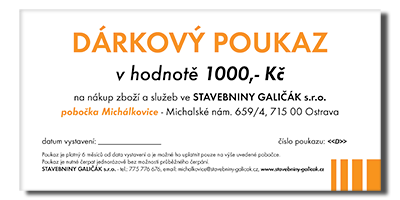 darkový poukaz Šenov 500